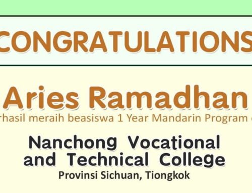 Congratulations! Aries Ramadhan – Beasiswa 1 Year Mandarin